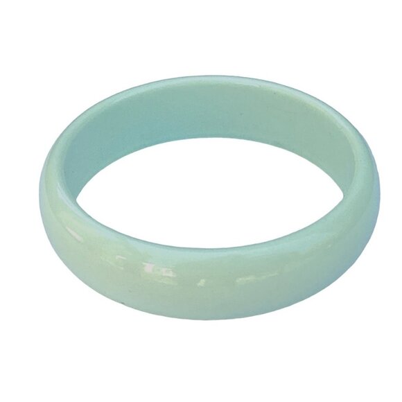 Unbranded Jewelry - Vintage Pastel Green Lucite Bangle Bracelet Minimalist Color Pop Seafoam Mint